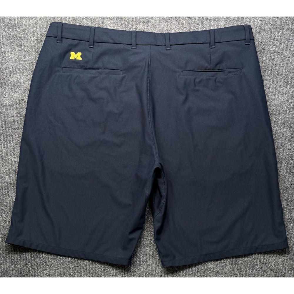 Johnnie O Prepformance Golf Shorts Mens 38 Navy Michigan Wolverines Logo